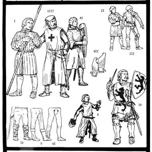 Medieval Military Garments Sewing Pattern size S-XL Period Patterns 101