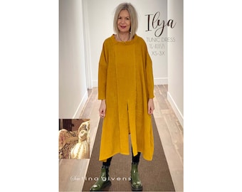 Tina Givens ILYA Tunic Dress sizes XS-2X Sewing Pattern # 10525