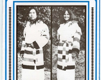 Indian, Frontier Style Blanket Capote - Frontier Coat - Men & Women - Eagle's View Sewing Pattern #90