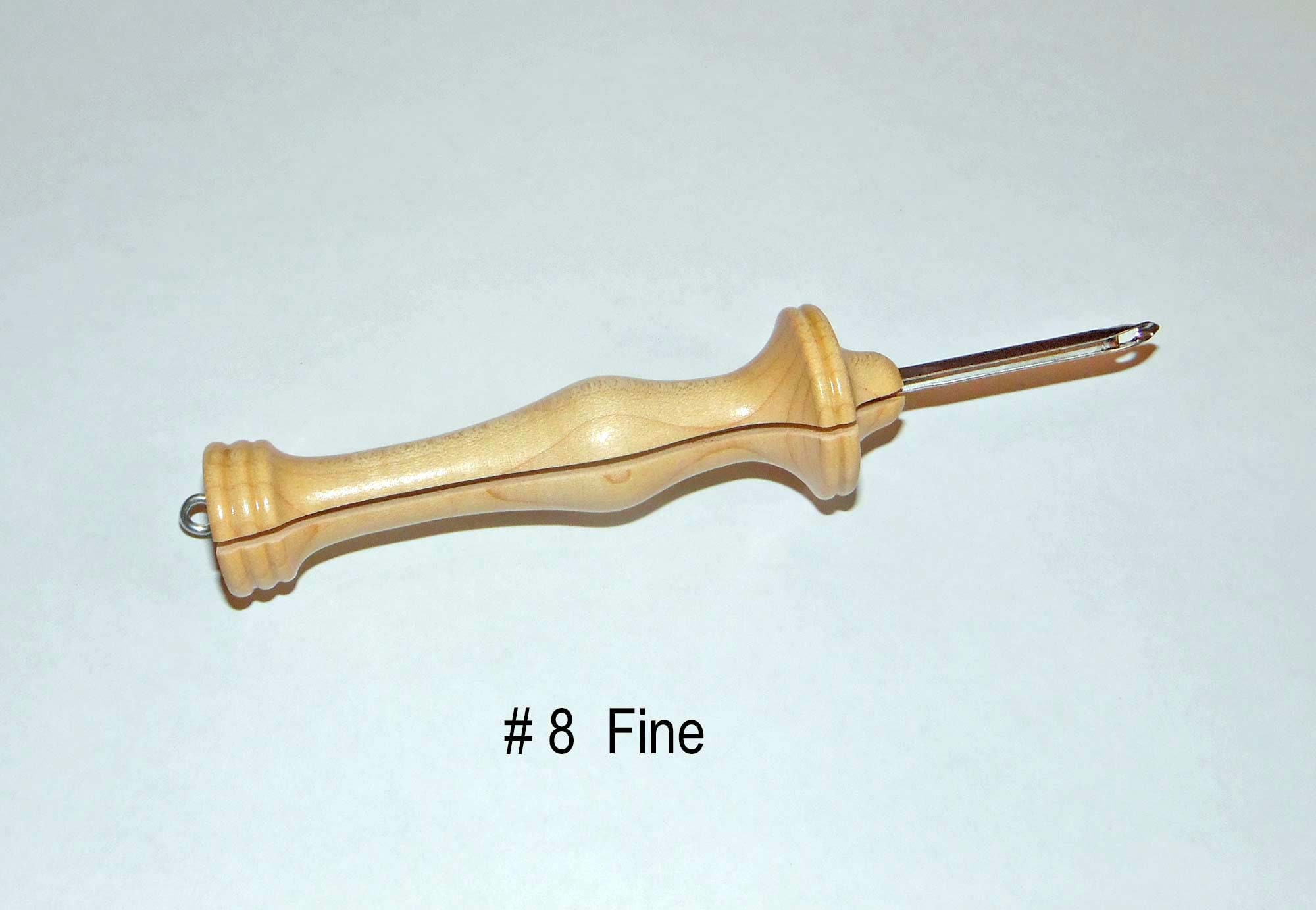 Amy Oxford Wood Handle Punch Needle 8 Fine 1/2 Rug Hooking Tool