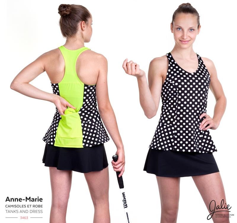 Jalie Racerback Tank Top & Tennis Dress w/Built in Bra Sewing