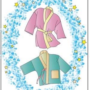 Child&#39;s Hanten Jacket sizes 1-12 + Pattern for Hanten for 18&quot; Doll or Sock Monkey - Victoria Jones Sewing Pattern # 240