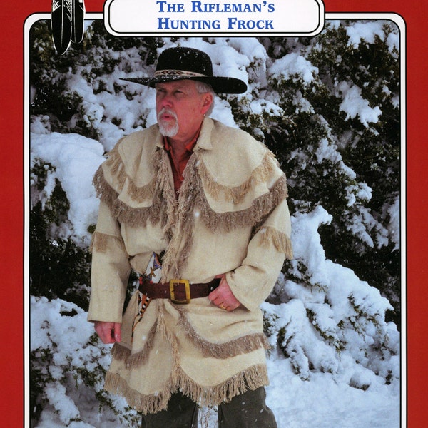 Missouri River Rifleman's Hunting Frock Shirt Fringed Coat Sewing Pattern sizes M-2XL