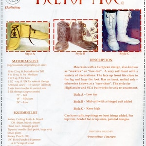 Keltoi, Mukluk, Highlander Moccasin Boot Sewing Pattern - Great for SCA, Highlander or Historic Re-enactment