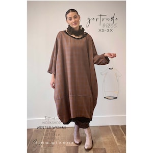 Tina Givens Gertrude Dress Sewing Pattern # 100511 Sizes XS-3X
