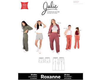 Jalie 4457 Roxanne Cargo Shorts & Sweatpants Sewing Pattern in 28 Sizes Women, Girls