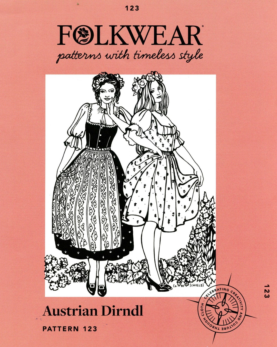 Folkwear Austrian Dirndl Dress Jumper, Blouse and Apron Sewing
