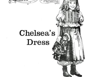 Buckaroo Bobbins Chelsea's Dress & Pantaloons size 4-12 - Girls' 1800's Victorian Style Dress Sewing Pattern