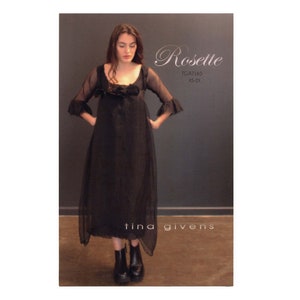 Tina Givens Rosette Dress in 2 Layers sizes XS-2X Sewing Pattern # 7165