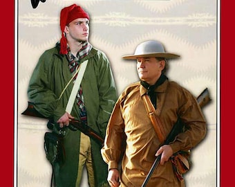 Men's 1700s-1800s Eastern Longhunter Hunting Shirt M-XXL Missouri River Sewing Pattern