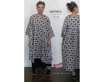 Tina Givens Medina Dress with Shaped Front Panel sizes XS-2X Sewing Pattern # 7122