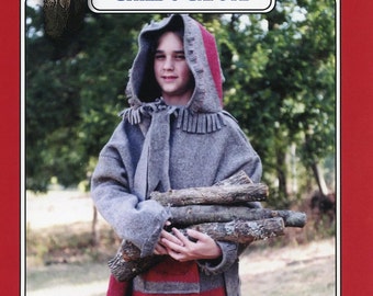 Child's / Boys' Capote Hooded Blanket Coat size 6-16 Missouri River Sewing Pattern