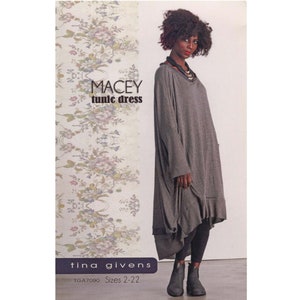 Tina Givens Macey Tunic Dress Sewing Pattern # 7090 sizes 2-22