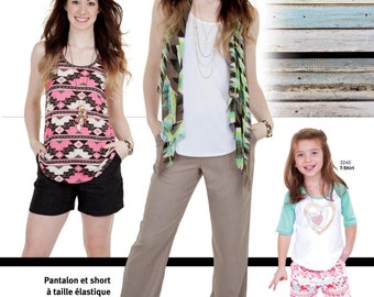 Jalie Pull-on Pants & Shorts Sewing Pattern #3243 in 29 Sizes Women and Girls