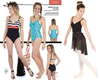 Jalie 1 Piece Swimsuit or Ballet Leotard w/Sweetheart or Twist Neckline Sewing Pattern #3350 Women & Girls