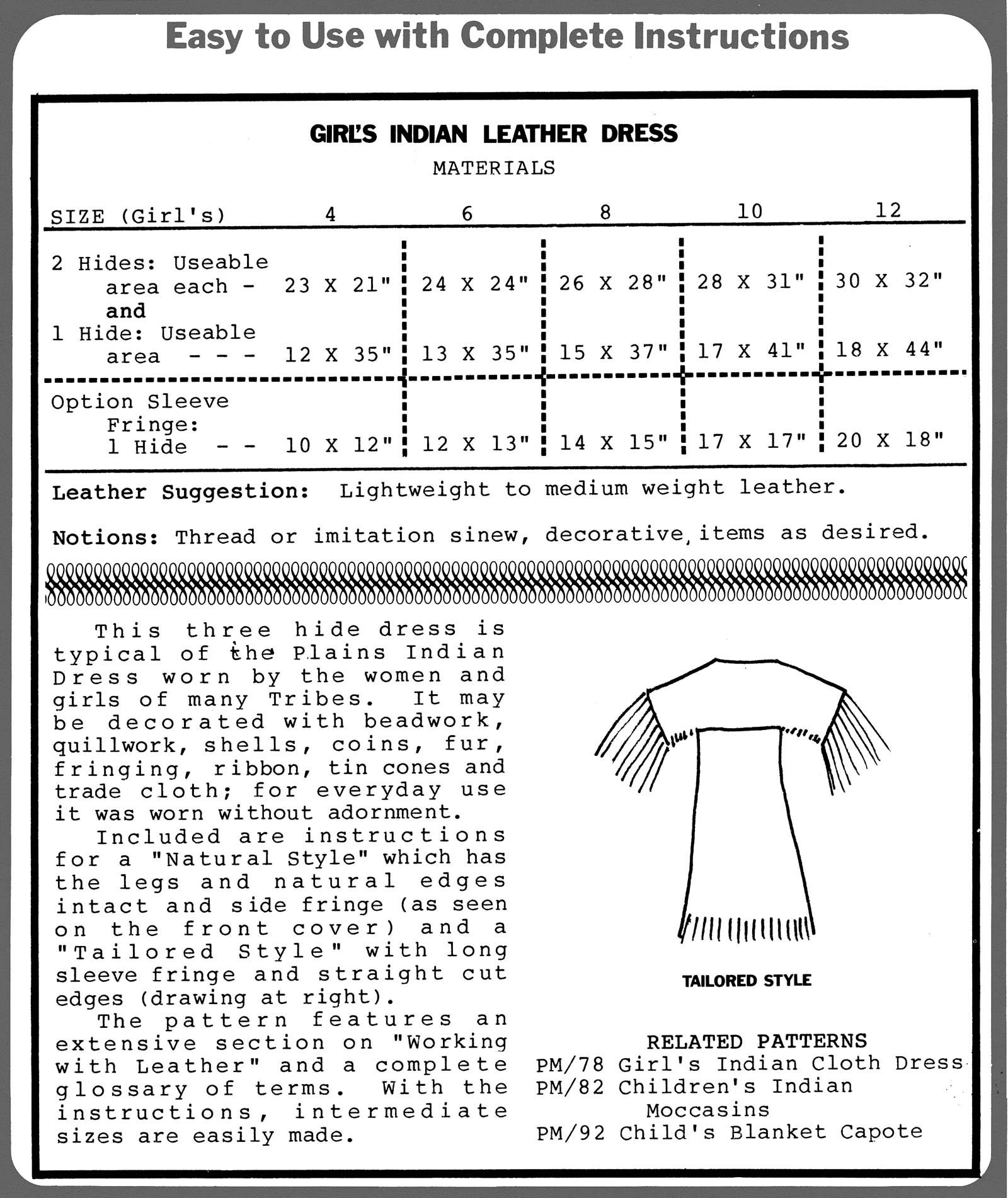 Pattern - Girls Cloth Indian Dress Pattern – White Elk Traders