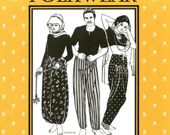 Folkwear #119 Sarouelles Pants from Turkey, Africa & India Sewing Pattern sizes S-2XL for Men and Women