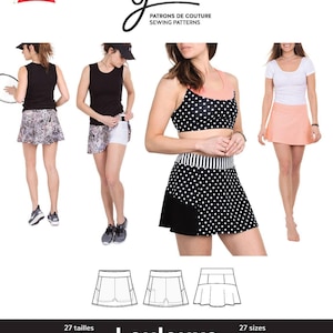 Jalie 3670 Loulouxe Skort - Skirt with Attached Shorts - Women's & Girls' Sizes Sewing Pattern