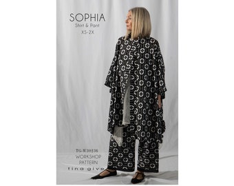 Tina Givens Sophia Shirt & Pant sizes XS-3X Sewing Pattern # 30236