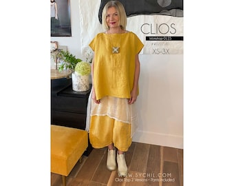 Tina Givens Clios Top & Pants sizes XS-3X Sewing Pattern