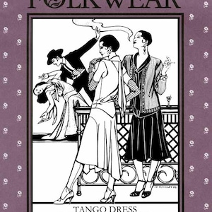 Folkwear Tango Dress Retro 1920s Day/Evening Wear Sewing Pattern 237 & Knitted Cardigan Sweater