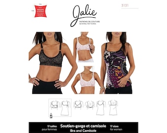 Jalie Bra and Camisole Sewing Pattern #3131 Regular and Maternity Styles 17 Sizes Bust 31-50"