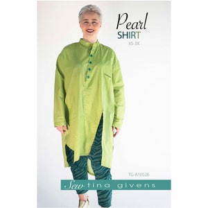 Tina Givens Pearl Shirt sizes XS-2X Sewing Pattern # 10526