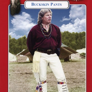 Men's Native American Buckskin Deerskin Suede Leather Pant Fringes Red  Indian Cowboy Reenactment Mountain Man Breechese at  Men's Clothing  store