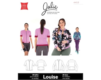 Jalie Louise Multi-Sport Jersey Sewing Pattern # 4453 in 28 Sizes Women XS-2X & Girls 2-13