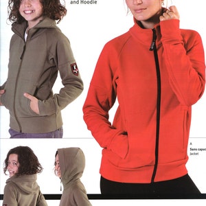 Jalie Zip-front Jacket or Hoodie Sewing Pattern #2795 in 27 Sizes for Women & Girls