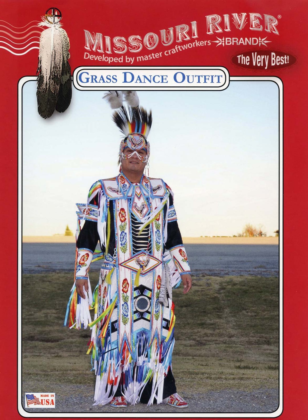 Missouri River Men's Native American Indian Grass Dance Outfit