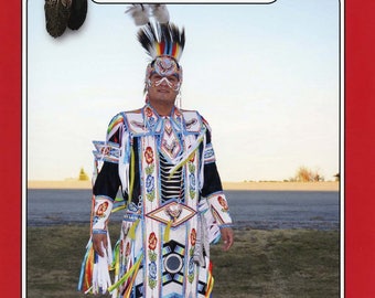 Missouri River Men's Native American Indian Grass Dance Outfit Apron, Cape, Pants Costume S-XL Sewing Pattern - Pow Wow