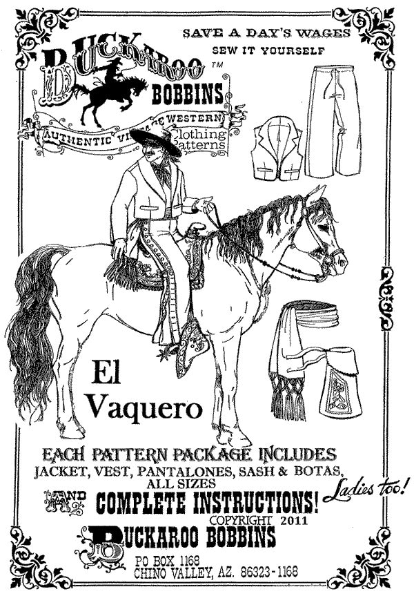 Buckaroo Bobbins El Vaquero Spanish / Mexican Jacket, Vest, Pants ...