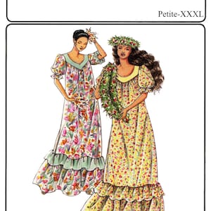 Long muumuu top dress patterns