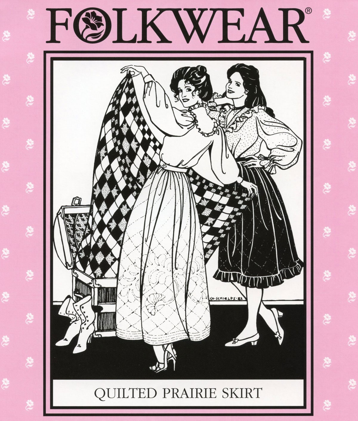 Folkwear Women s Quilted Prairie Skirt in 2 Lengths sizes S M L Sewing Pattern 206