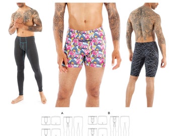 Jalie 3885 Gerald Men's & Boys' Underwear, Swim Trunks, Leggings Sewing Pattern