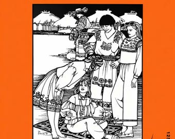 Folkwear Huichol Wardrobe Sewing Pattern # 125 XS-3XL Shirt, Blouse, Pants, Tabard, Skirt - Mexico Indians