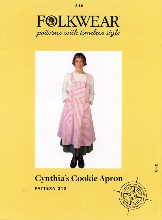 Folkwear Cynthia's Cookie Apron XS-2XL Sewing Pattern #310 1900's