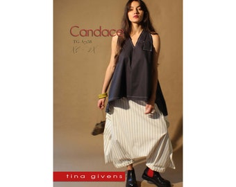 Tina Givens Candace Sleeveless Top & Pant sizes XS-2X Sewing Pattern # 7158