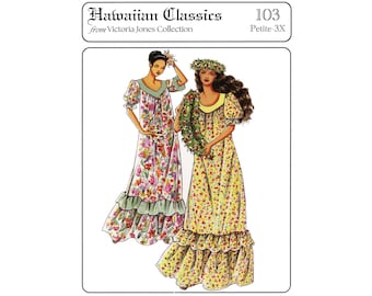 Loose Fit Pullover Traditional Muumuu - Petite-3X - Victoria Jones Sewing Pattern #103