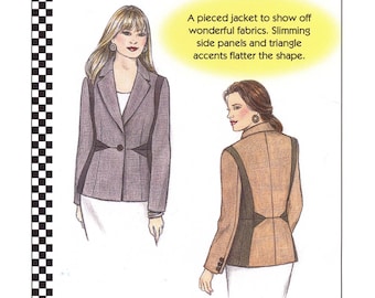 Dana Marie Pieced Jacket Sewing Pattern # 1056 sizes XS-5XL Angles and Ohs!