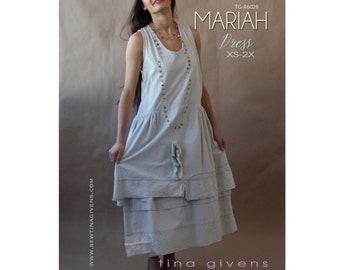 Tina Givens Sleeveless Mariah Dress sizes XS-2X Sewing Pattern # TG-A6028