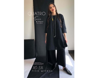 Tina Givens Quatro Tunic & Wide Leg Pant XS-3X Sewing Pattern# 10875