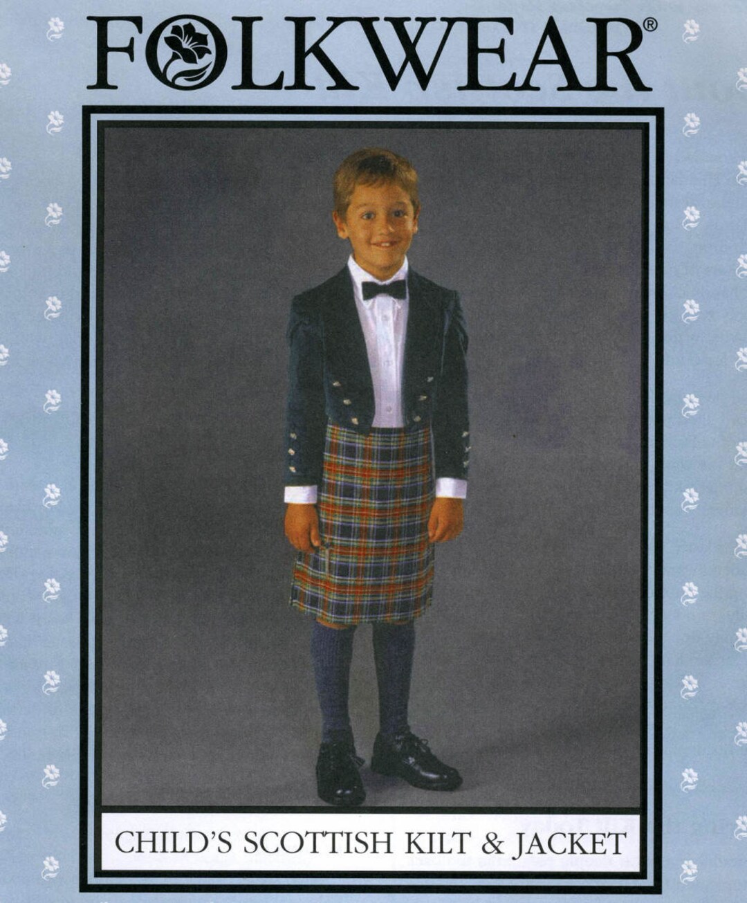 Patrón de costura de ropa popular 154: Kilt escocés infantil y chaqueta  Príncipe Charlie Tallas de niño 4-14 México