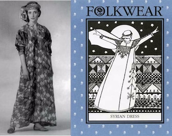 Folkwear Syrian Dress sizes S-M-L Sewing Pattern # 105