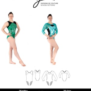 Jalie Kate Gymnastics Leotards Sewing Pattern # 3901 in 28 sizes - Women's XS-2XL & Girls 2-13