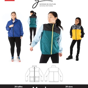 Jalie 4012 Maxime Three Season Jacket Sewing Pattern in 28 Sizes for Women & Girls