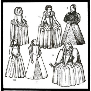 Period Patterns Late Tudor & Elizabethan 1545-1610 era Gowns Sewing Pattern #56 Sizes 8-18 Historic Costumes