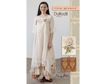 Tina Givens Daffodil Dress sizes XS-2X Sewing Pattern # 7046