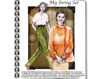 My Swing Set - Flared Loose Swing fit Jacket & Pull-on Pants sizes XS-XL - Cutting Line Designs Sewing Pattern # 11202